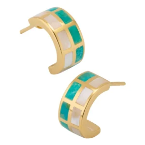 Dash Multicolor Sterling Huggie Earrings
