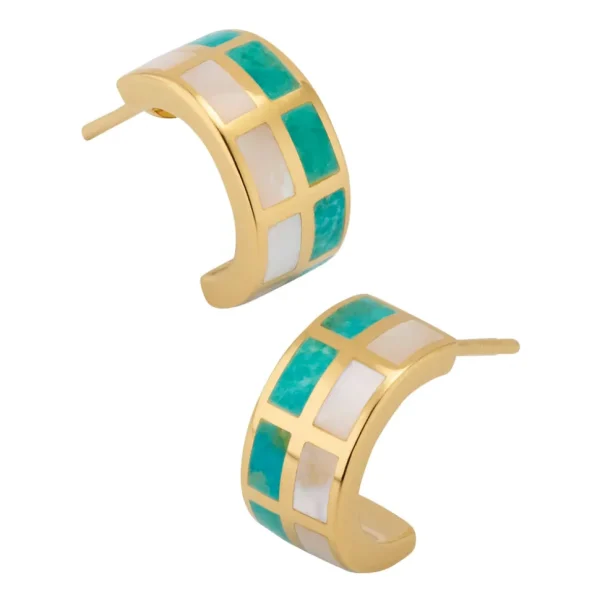 Dash Multicolor Sterling Huggie Earrings