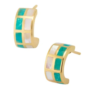 Dash Multicolor Sterling Huggie Earrings
