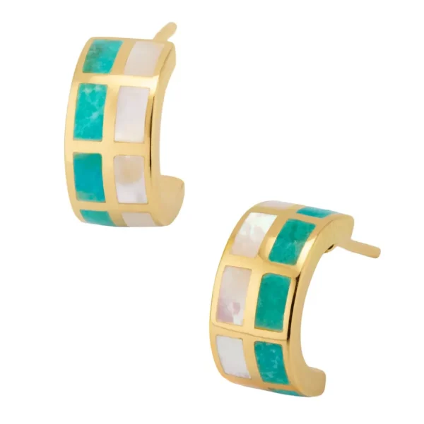 Dash Multicolor Sterling Huggie Earrings