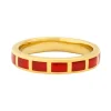 Dash Rectangle Gold Vermeil Sterling Stackable Ring