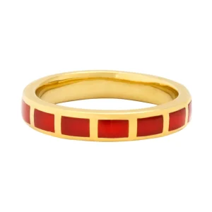 Dash Rectangle Gold Vermeil Sterling Stackable Ring