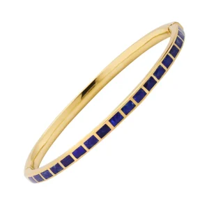 Dash Rectangle Gold Vermeil Sterling Bangle Bracelet