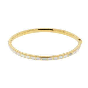 Dash Rectangle Gold Vermeil Sterling Bangle Bracelet
