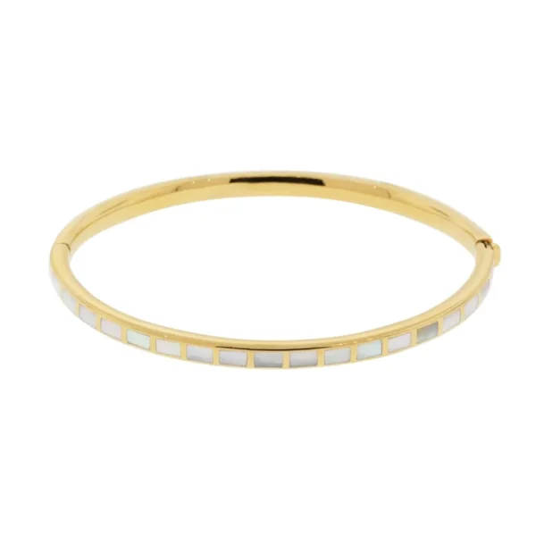 Dash Rectangle Gold Vermeil Sterling Bangle Bracelet