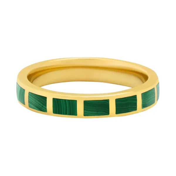 Dash Rectangle Gold Vermeil Sterling Stackable Ring