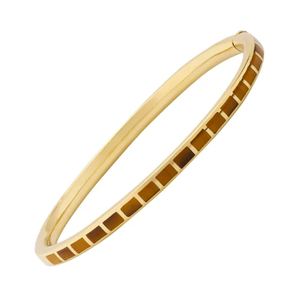 Dash Rectangle Gold Vermeil Sterling Bangle Bracelet