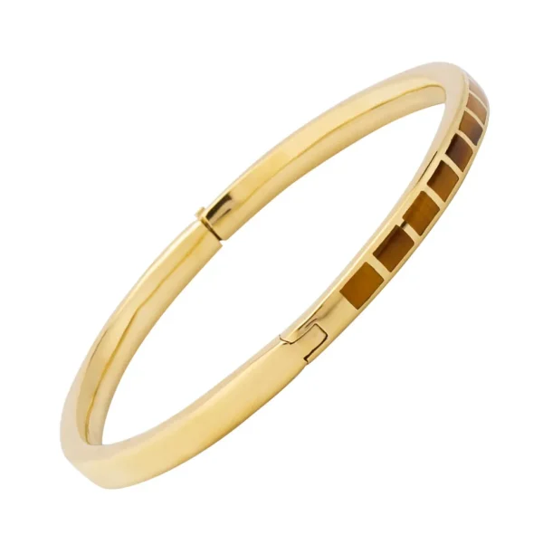 Dash Rectangle Gold Vermeil Sterling Bangle Bracelet