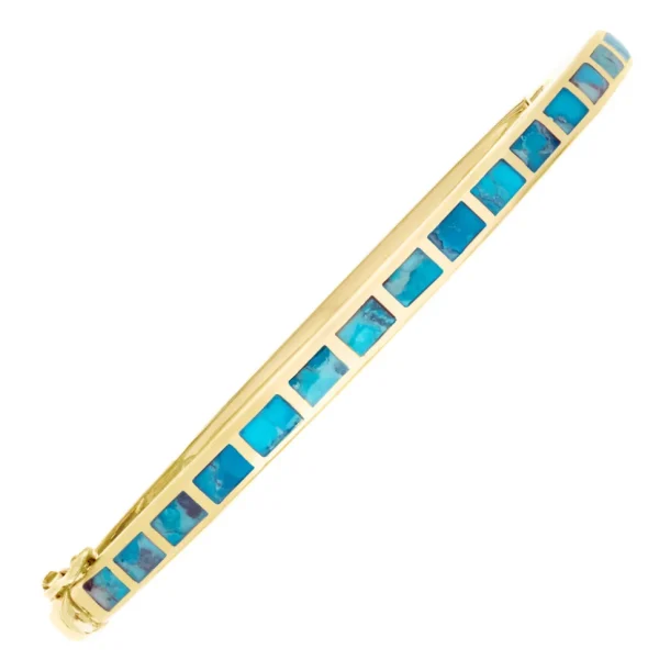 Dash Rectangle Gold Vermeil Sterling Bangle Bracelet