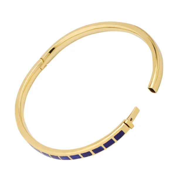 Dash Rectangle Gold Vermeil Sterling Bangle Bracelet
