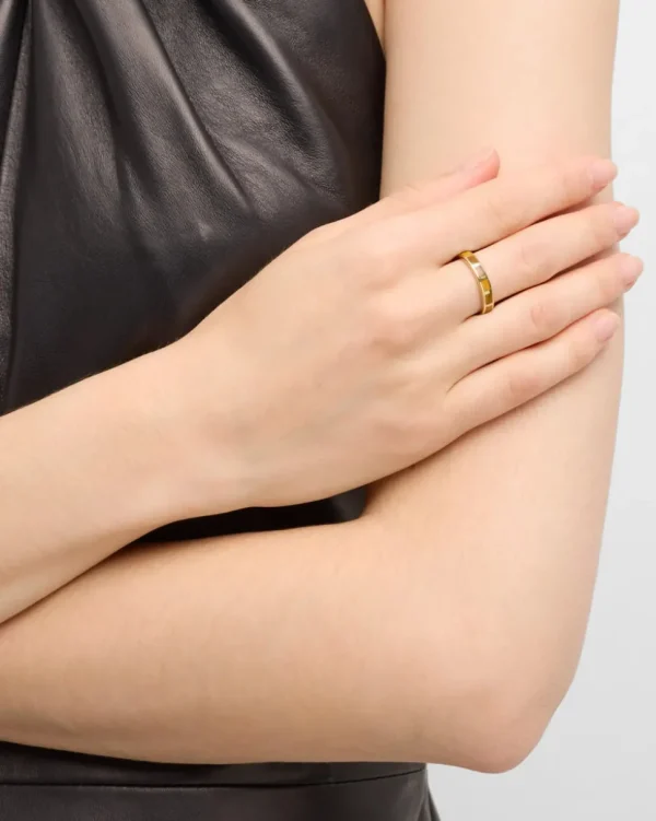 Dash Rectangle Gold Vermeil Sterling Stackable Ring
