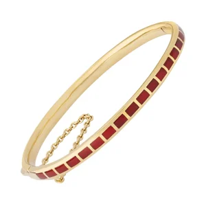 Dash Rectangle Gold Vermeil Sterling Bangle Bracelet