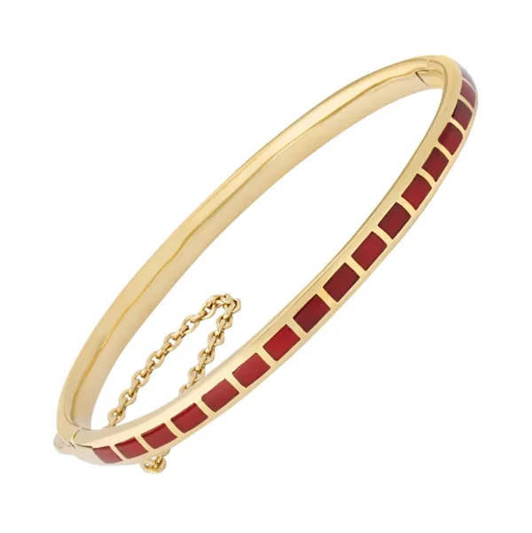 Dash Rectangle Gold Vermeil Sterling Bangle Bracelet