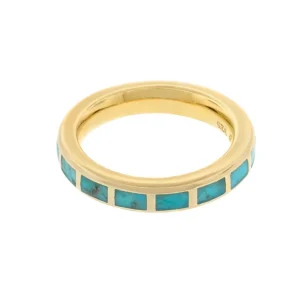 Dash Rectangle Gold Vermeil Sterling Stackable Ring