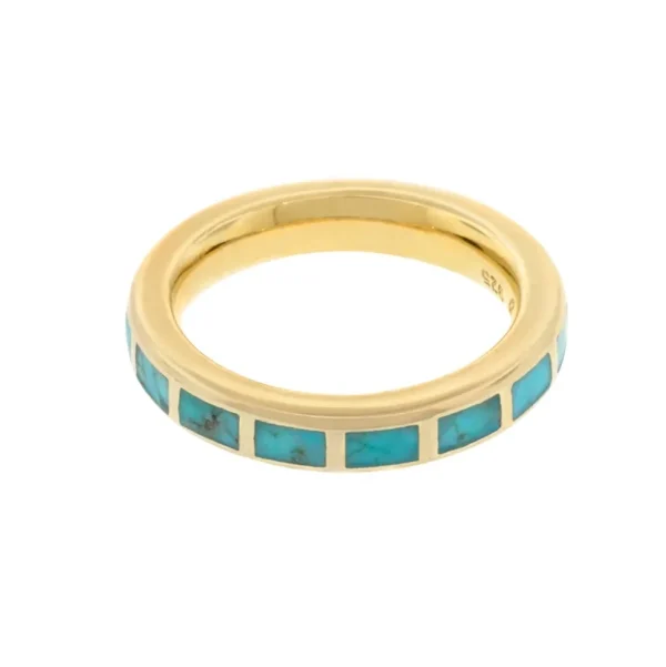 Dash Rectangle Gold Vermeil Sterling Stackable Ring