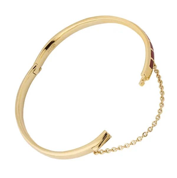 Dash Rectangle Gold Vermeil Sterling Bangle Bracelet