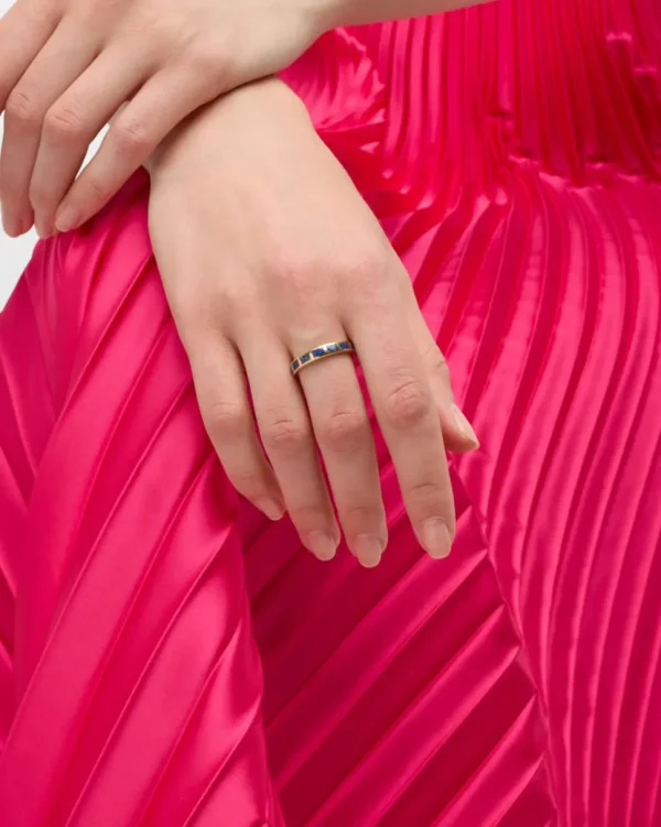 Dash Rectangle Gold Vermeil Sterling Stackable Ring