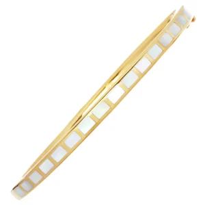 Dash Rectangle Gold Vermeil Sterling Bangle Bracelet