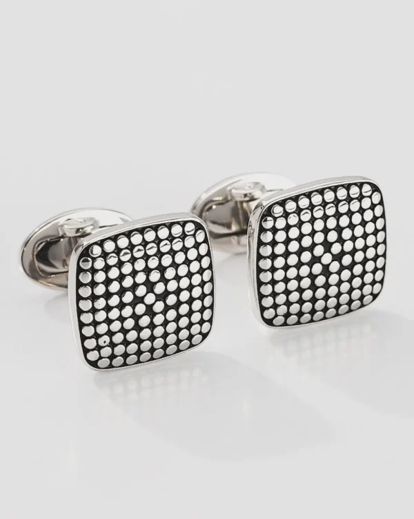 Dotted Square Sterling Cufflinks