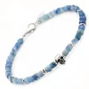Faceted Kyanite Skull Pull Bracelet