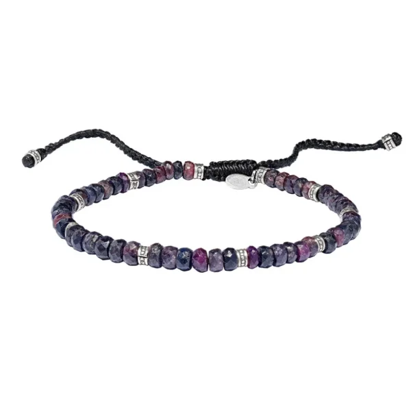 Faceted Mixed Fluorite Pull Bracelet