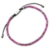 Faceted Ruby Pull Cord Bracelet