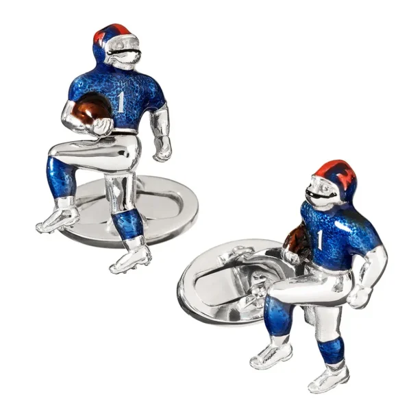 Football Moving Player Sterling Cufflinks