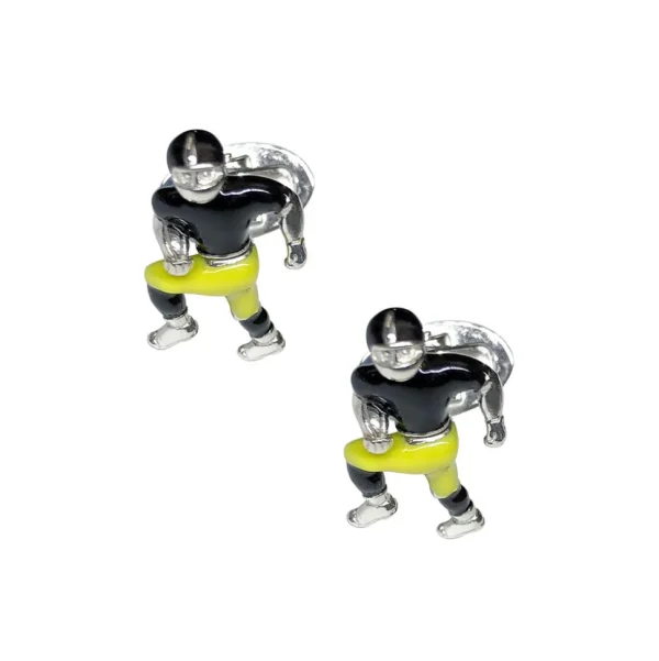 Football Moving Player Sterling Cufflinks
