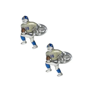 Football Moving Player Sterling Cufflinks