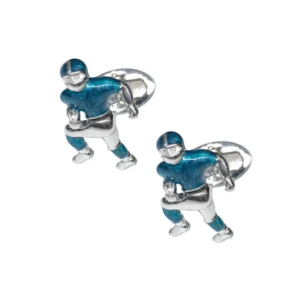 Football Moving Player Sterling Cufflinks
