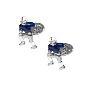 Football Moving Player Sterling Cufflinks