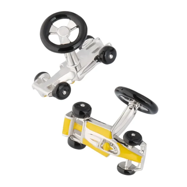 Formula One Race Car Sterling Silver Cufflinks