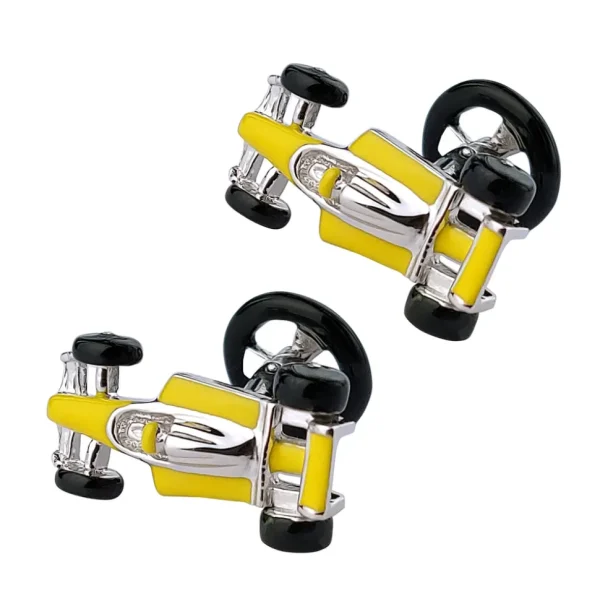 Formula One Race Car Sterling Silver Cufflinks