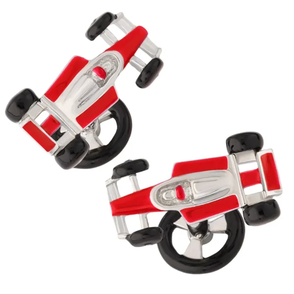 Formula One Race Car Sterling Silver Cufflinks