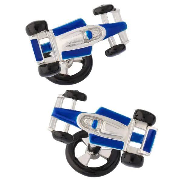 Formula One Race Car Sterling Silver Cufflinks