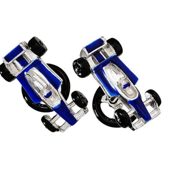 Formula One Race Car Sterling Silver Cufflinks