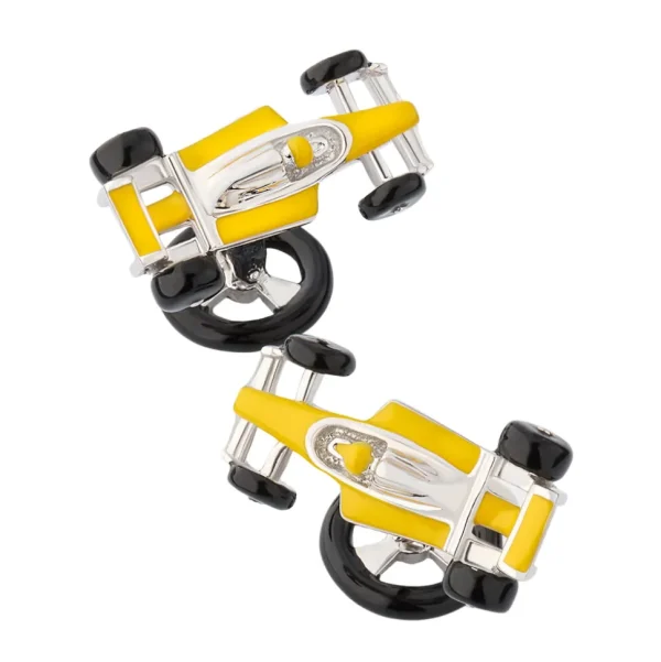 Formula One Race Car Sterling Silver Cufflinks