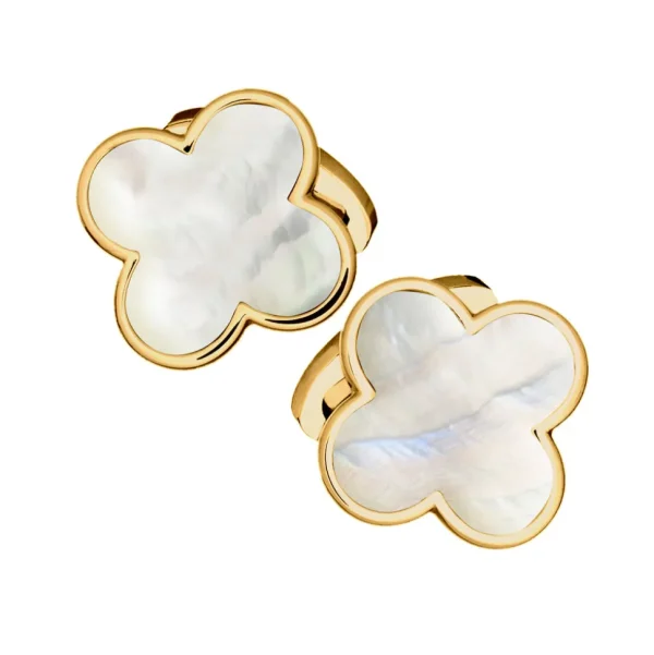 Four Leaf Clover 18K Gold Vermeil Sterling Cufflinks