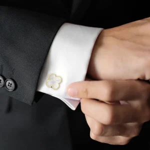 Four Leaf Clover 18K Gold Vermeil Sterling Cufflinks