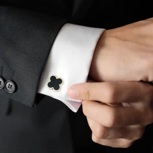 Four Leaf Clover 18K Gold Vermeil Sterling Cufflinks