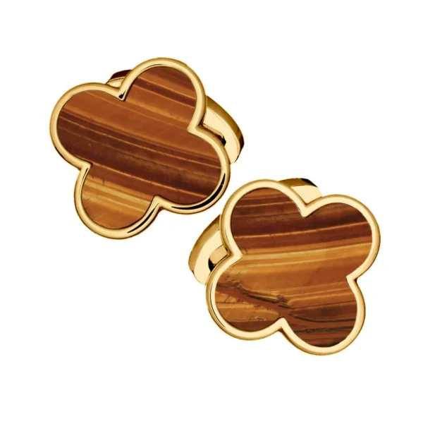 Four Leaf Clover 18K Gold Vermeil Sterling Cufflinks