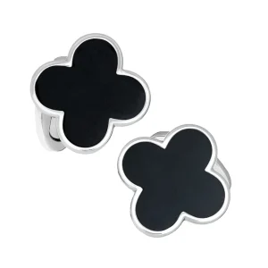 Four Leaf Clover Sterling Silver Cufflinks