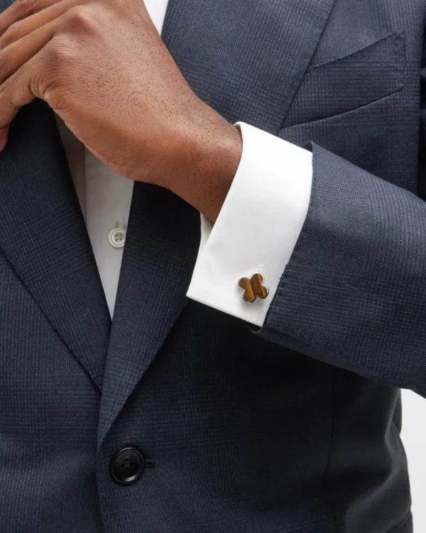 Four Leaf Clover Sterling Silver Cufflinks