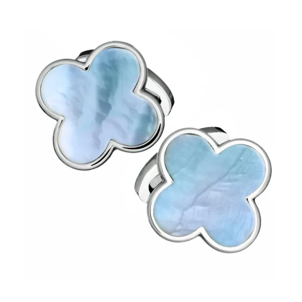 Four Leaf Clover Sterling Silver Cufflinks