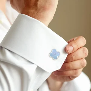 Four Leaf Clover Sterling Silver Cufflinks