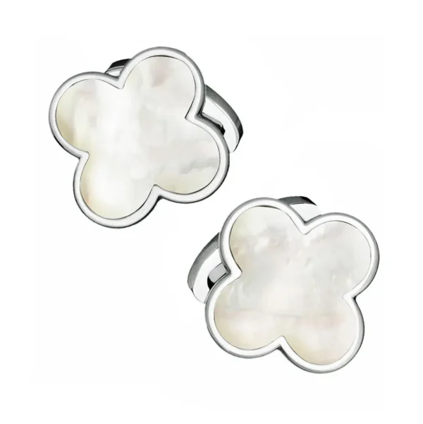 Four Leaf Clover Sterling Silver Cufflinks