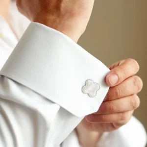 Four Leaf Clover Sterling Silver Cufflinks