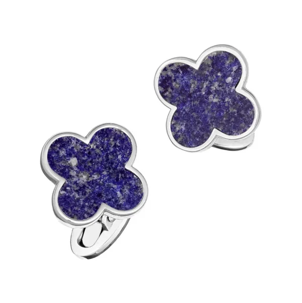 Four Leaf Clover Sterling Silver Cufflinks