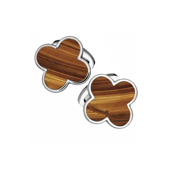 Four Leaf Clover Sterling Silver Cufflinks