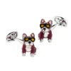French Bulldog Hand-painted Enamel Sterling Cufflinks